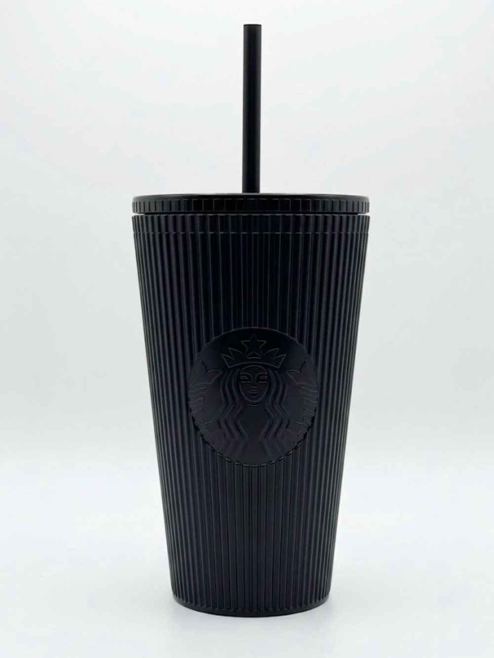 Starbucks Black Pleated Cold Cup Tumbler 16 oz